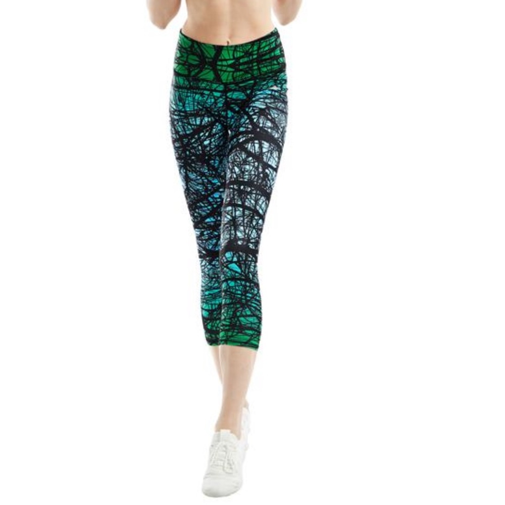 Artistic design leggings fitness women size small